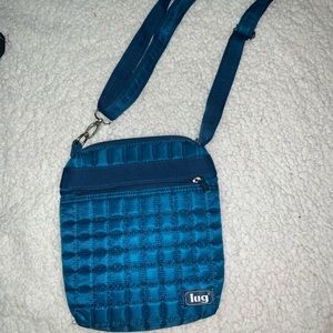 blue crossbody bag